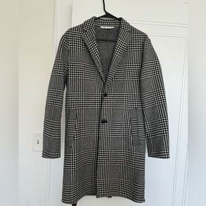 Zara XS Unisex Houndstooth Coat